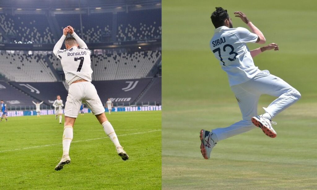 Cristiano Ronaldo, Mohammed Siraj