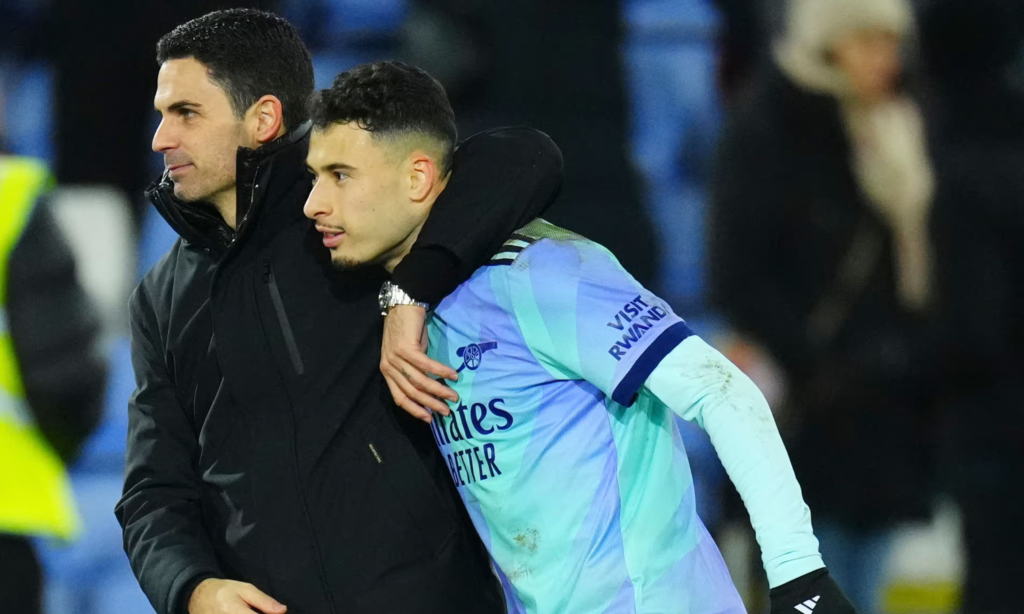 Mikel Arteta and Gabriel Martinelli