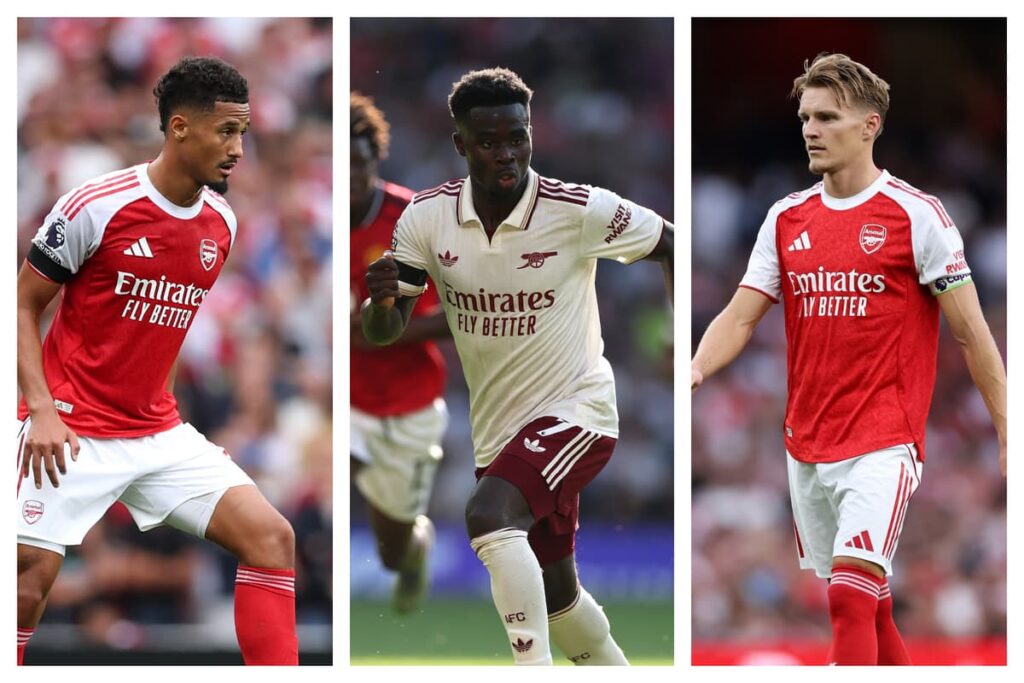 Saliba - Saka - Ødegaard
